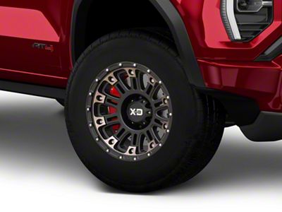XD Hoss II Satin Black Machined with Gray Tint 6-Lug Wheel; 17x9; 18mm Offset (23-25 Canyon)