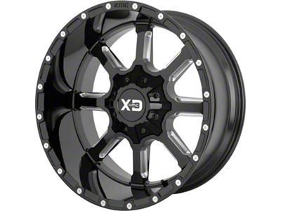 XD Mammoth Gloss Black Milled 6-Lug Wheel; 20x10; -18mm Offset (23-25 Canyon)