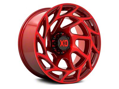 XD Onslaught Candy Red 6-Lug Wheel; 22x12; -44mm Offset (23-24 Canyon)
