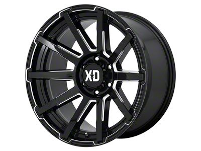 XD Outbreak Gloss Black Milled 6-Lug Wheel; 20x10; -18mm Offset (23-25 Canyon)