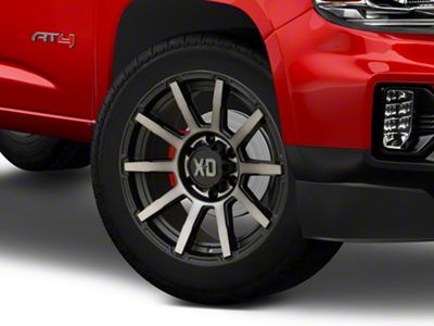 XD Outbreak Satin Black with Gray Tint 6-Lug Wheel; 20x9; 18mm Offset (15-22 Canyon)