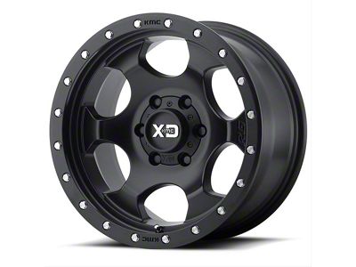 XD RG1 Satin Black with Reinforcing Ring 6-Lug Wheel; 17x9; -12mm Offset (23-25 Canyon)