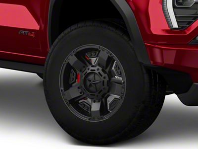 XD Rockstar II Satin Black 6-Lug Wheel; 17x8; 10mm Offset (23-25 Canyon)