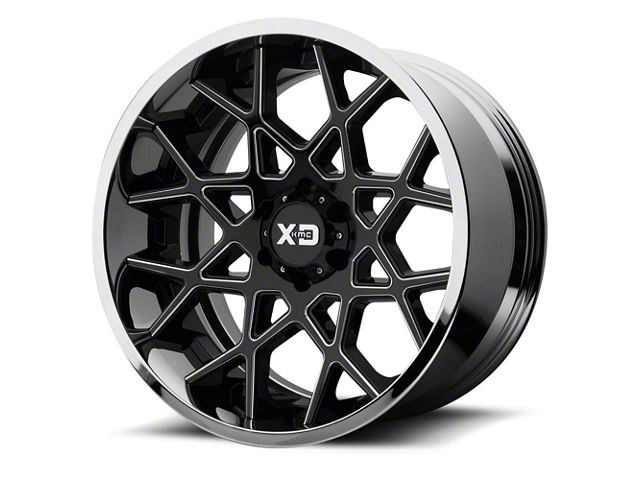 XD Chopstix Gloss Black Milled 6-Lug Wheel; 22x12; -44mm Offset (14-18 Sierra 1500)