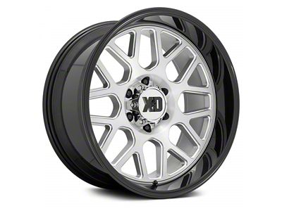 XD Grenade 2 Brushed Milled with Gloss Black Lip 6-Lug Wheel; 20x10; -18mm Offset (23-25 Colorado)