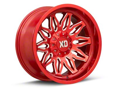 XD Gunner Candy Red Milled 6-Lug Wheel; 20x10; -18mm Offset (23-25 Colorado)