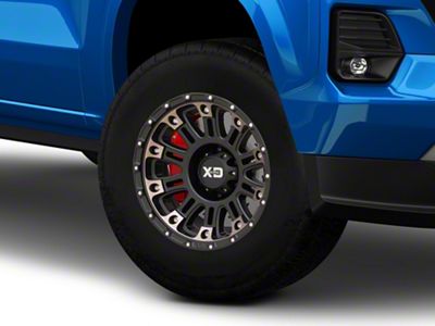 XD Hoss II Satin Black Machined with Gray Tint 6-Lug Wheel; 17x9; 18mm Offset (23-25 Colorado)