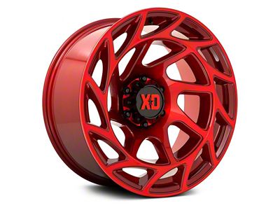 XD Onslaught Candy Red 6-Lug Wheel; 22x12; -44mm Offset (23-26 Colorado)