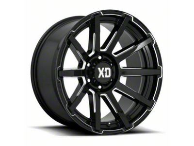 XD Outbreak Gloss Black Milled 6-Lug Wheel; 18x9; 12mm Offset (23-24 Colorado)