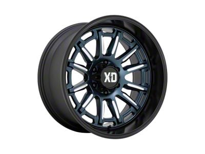 XD Phoenix Metallic Blue Milled with Black Lip 6-Lug Wheel; 20x10; -18mm Offset (23-24 Colorado)