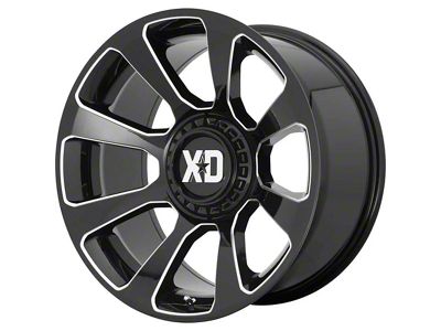 XD Reactor Gloss Black Milled 6-Lug Wheel; 20x9; 0mm Offset (23-24 Colorado)