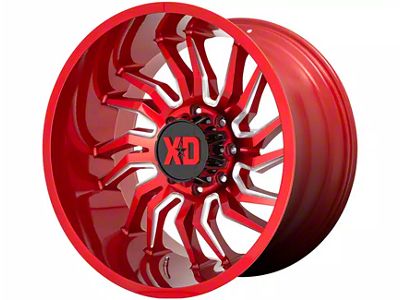 XD Tension Candy Red Milled 6-Lug Wheel; 22x12; -44mm Offset (23-24 Colorado)
