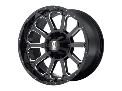XD Bomb Gloss Black with Milled Accents 5-Lug Wheel; 20x9; 30mm Offset (87-90 Dakota)