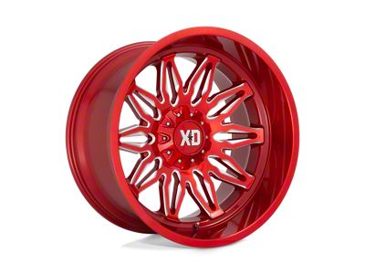 XD Gunner Candy Red Milled 5-Lug Wheel; 22x12; -44mm Offset (05-11 Dakota)