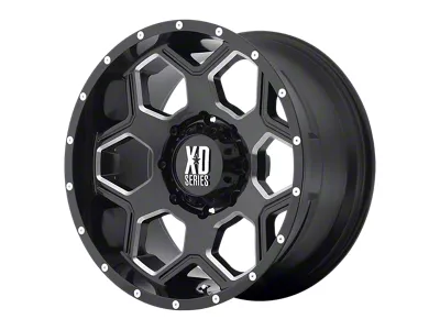 XD Batallion Gloss Black Milled 6-Lug Wheel; 20x10; -24mm Offset (21-25 F-150)