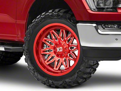 XD Gunner Candy Red Milled 6-Lug Wheel; 20x10; -18mm Offset (21-25 F-150)