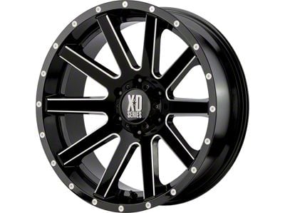 XD Heist Gloss Black Milled 6-Lug Wheel; 20x10; -24mm Offset (21-24 F-150)