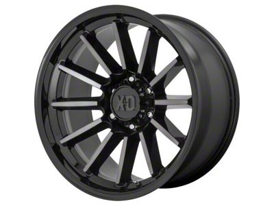 XD Luxe Gloss Black Machined with Gray Tint 6-Lug Wheel; 20x10; -18mm Offset (21-24 F-150)