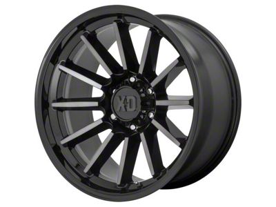 XD Luxe Gloss Black Machined with Gray Tint 6-Lug Wheel; 20x10; -18mm Offset (21-25 F-150)