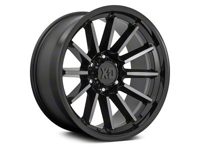 XD Luxe Gloss Black Machined with Gray Tint 6-Lug Wheel; 20x9; 18mm Offset (21-24 F-150)