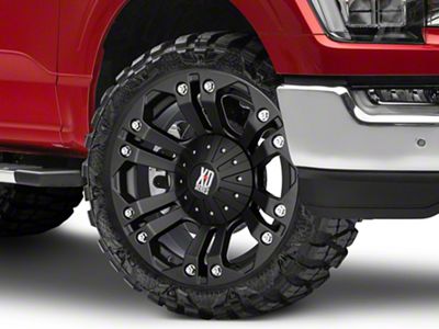 XD Monster Matte Black 6-Lug Wheel; 22x9.5; 18mm Offset (21-25 F-150)