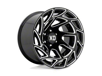 XD Onslaught Gloss Black Milled 6-Lug Wheel; 20x12; -44mm Offset (21-25 F-150)
