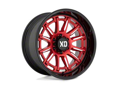 XD Phoenix Candy Red Milled with Black Lip 6-Lug Wheel; 20x9; 18mm Offset (21-24 F-150)