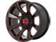 XD Reactor Gloss Black Milled with Red Tint 6-Lug Wheel; 20x10; -18mm Offset (15-20 F-150)