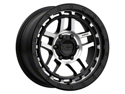 XD Recon Satin Black Machined 6-Lug Wheel; 18x8.5; 18mm Offset (21-24 F-150)