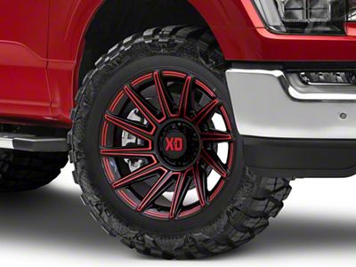 XD Specter Gloss Black with Red Tint 6-Lug Wheel; 20x10; -18mm Offset (21-25 F-150)