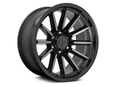 XD Luxe Gloss Black Machined with Gray Tint 6-Lug Wheel; 20x9; 18mm Offset (15-20 F-150)