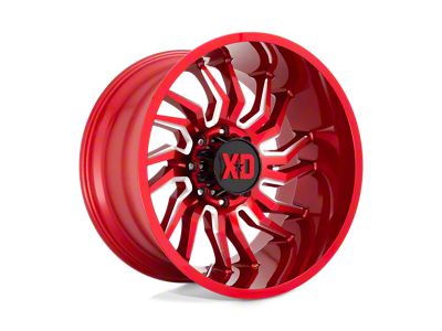 XD Tension Candy Red Milled 8-Lug Wheel; 22x12; -44mm Offset (23-24 F-250 Super Duty)