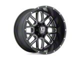 XD Grenade Satin Black Milled 8-Lug Wheel; 22x12; -44mm Offset (23-26 F-350 Super Duty SRW)