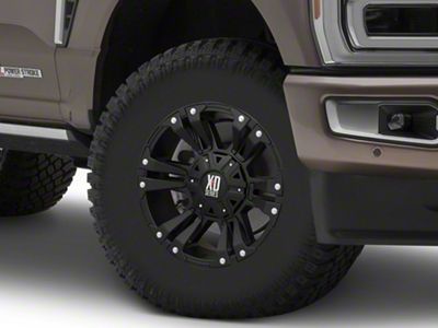 XD Monster II Matte Black 8-Lug Wheel; 17x9; 18mm Offset (23-25 F-350 Super Duty SRW)