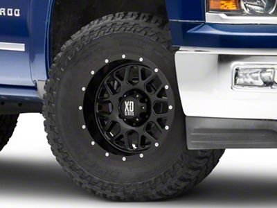 XD Grenade Satin Black 6-Lug Wheel; 17x9; -12mm Offset (14-18 Silverado 1500)