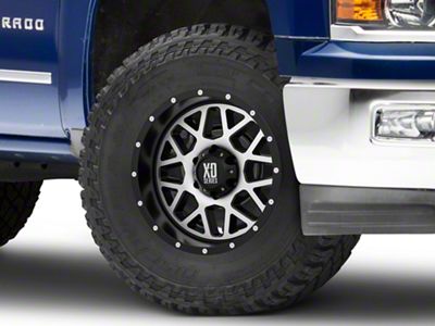 XD Grenade Satin Black Machined 6-Lug Wheel; 17x8.5; 0mm Offset (14-18 Silverado 1500)