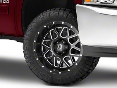 XD Grenade Satin Black Milled 6-Lug Wheel; 20x10; -24mm Offset (07-13 Silverado 1500)