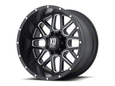 XD Grenade Satin Black Milled 6-Lug Wheel; 20x12; -44mm Offset (19-25 Sierra 1500)