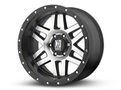 XD Machete Black Machined 6-Lug Wheel; 20x10; -24mm Offset (99-06 Silverado 1500)