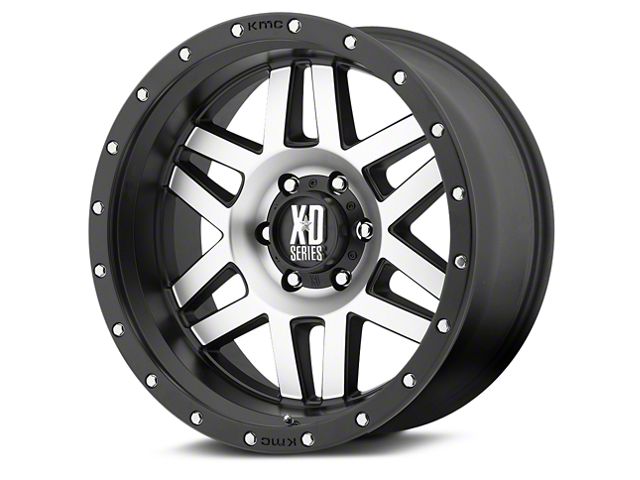 XD Machete Black Machined 6-Lug Wheel; 20x10; -24mm Offset (14-18 Sierra 1500)