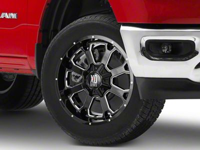 XD Buck 25 Gloss Black Milled 6-Lug Wheel; 20x9; 0mm Offset (19-24 RAM 1500)