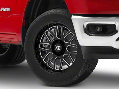 XD Grenade 2 Gloss Black Milled 6-Lug Wheel; 20x9; 0mm Offset (19-25 RAM 1500)