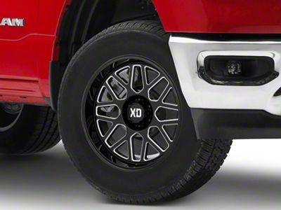 XD Grenade 2 Gloss Black Milled 6-Lug Wheel; 18x9; 18mm Offset (19-25 RAM 1500)
