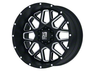 XD Grenade Satin Black Milled 8-Lug Wheel; 20x10; -24mm Offset (06-08 RAM 1500 Mega Cab)