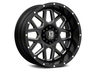 XD Grenade Satin Black Milled 8-Lug Wheel; 20x9; 18mm Offset (06-08 RAM 1500 Mega Cab)