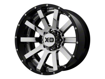 XD Heist Chrome Center with Gloss Black Milled Lip 6-Lug Wheel; 20x10; -18mm Offset (19-25 RAM 1500)