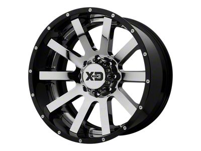 XD Heist Chrome Center with Gloss Black Milled Lip 6-Lug Wheel; 22x12; -44mm Offset (19-24 RAM 1500)