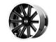 XD Heist Gloss Black Milled Center with Chrome Lip 8-Lug Wheel; 20x12; -44mm Offset (06-08 RAM 1500 Mega Cab)