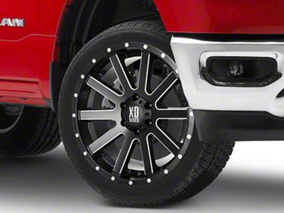 XD Heist Satin Black Milled 6-Lug Wheel; 22x9.5; 15mm Offset (19-25 RAM 1500)