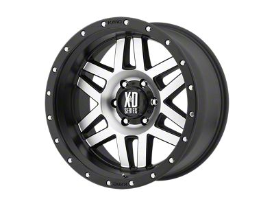 XD Machete Machined Face with Black Ring 5-Lug Wheel; 17x9; -12mm Offset (02-08 RAM 1500, Excluding Mega Cab)
